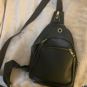 Simple Black Crossbody Bag Small